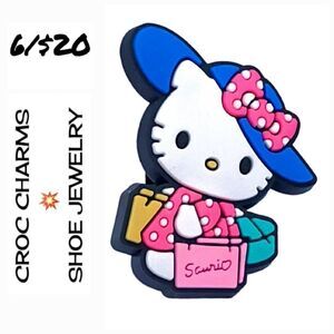6/$20 Hello Kitty 😺 Bogg Bag Charm 👜 Croc Shoe Jewelry Jibbitz Shopping Hat